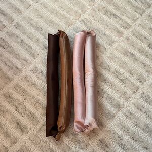 Silk Curling Rods in Brown and Pink